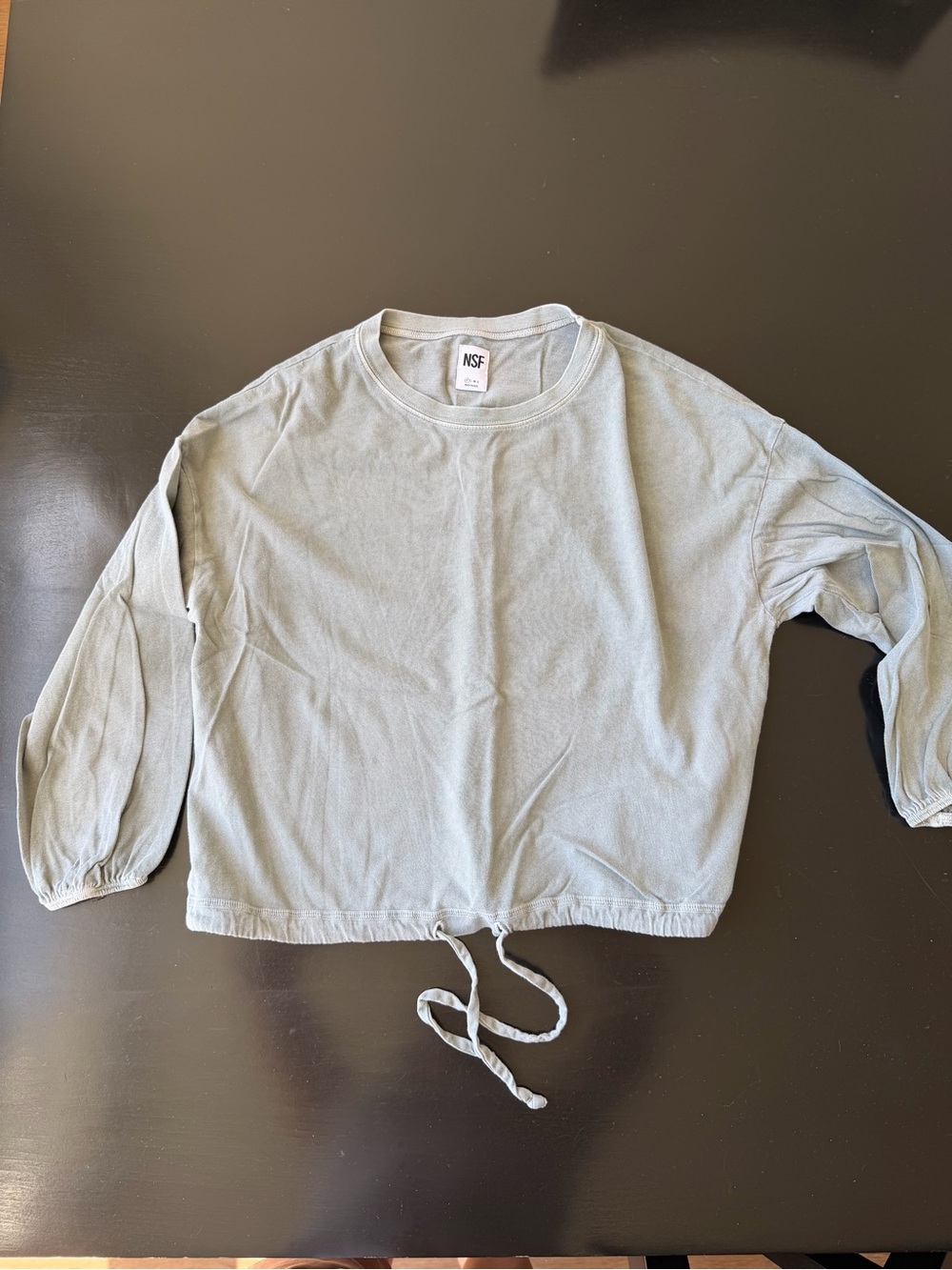 NSF Sage Drawstring Long-Sleeve Top